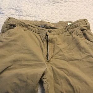 Carhartt mens khaki pants 38x32, used